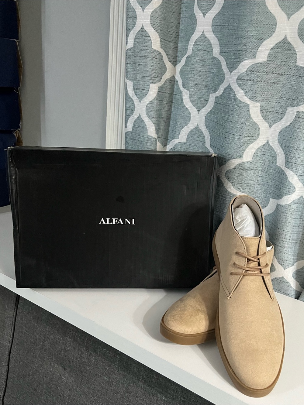 Alfani Men's Tan Suede oxfords 👞